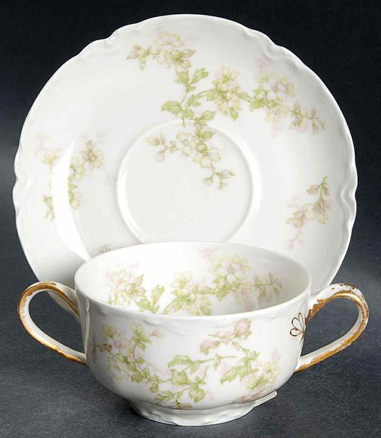 Montebello Bouillon Soup & Saucer Set by Haviland-1