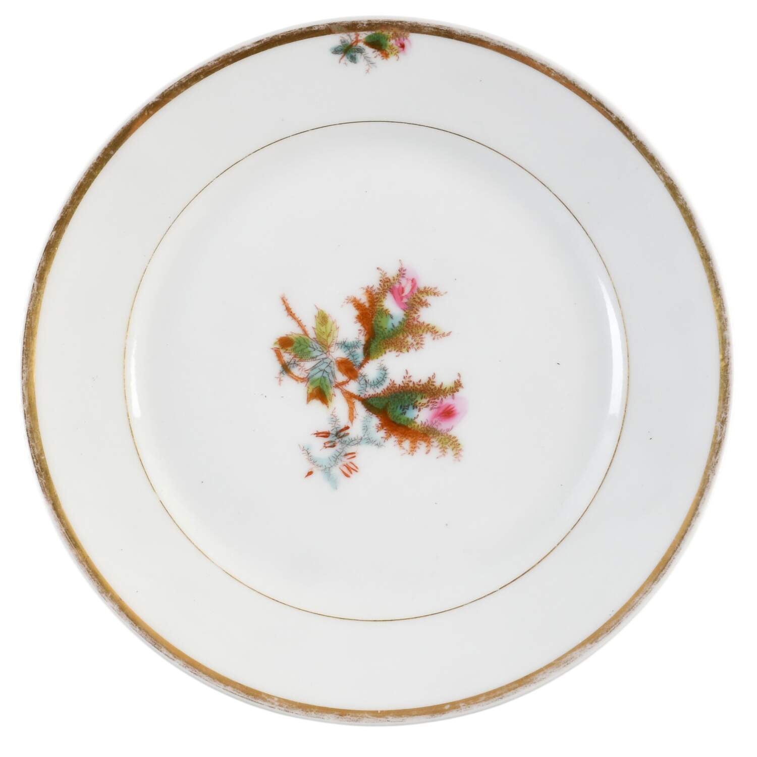 Moss Rose (Thick Gold Trim) Salad Plate by Haviland-1