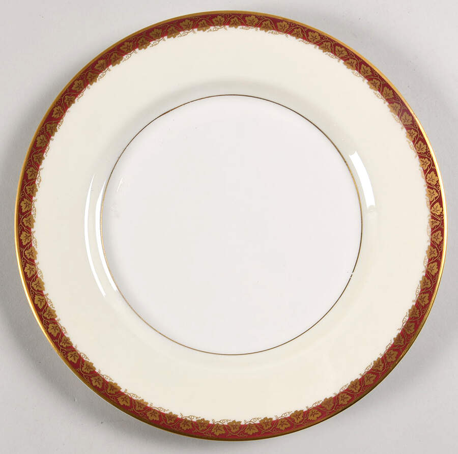 Oakmont Maroon Dinner Plate by Haviland-1