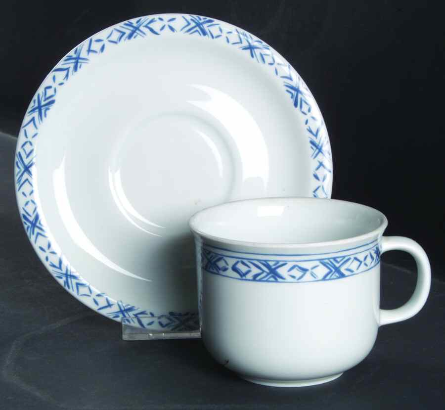 Orient Flat Cup & Saucer Set by Haviland-1
