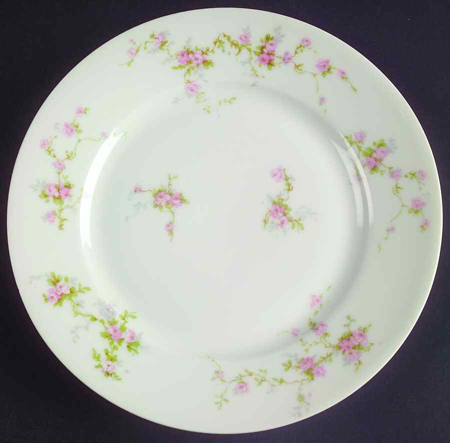 Pink Spray Salad Plate by Haviland-1