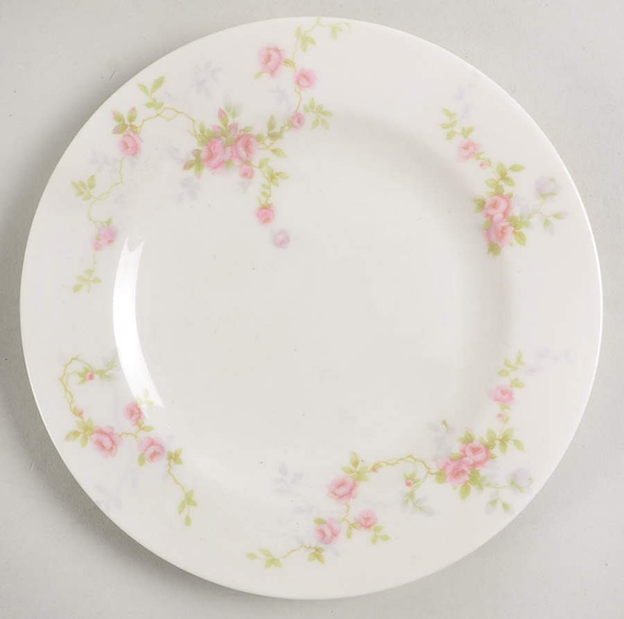 Pink Spray Bread & Butter Plate by Haviland-1