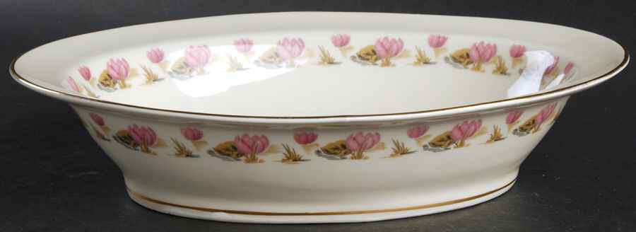 Pond Lily 10" Oval Vegetable Bowl by Haviland-1