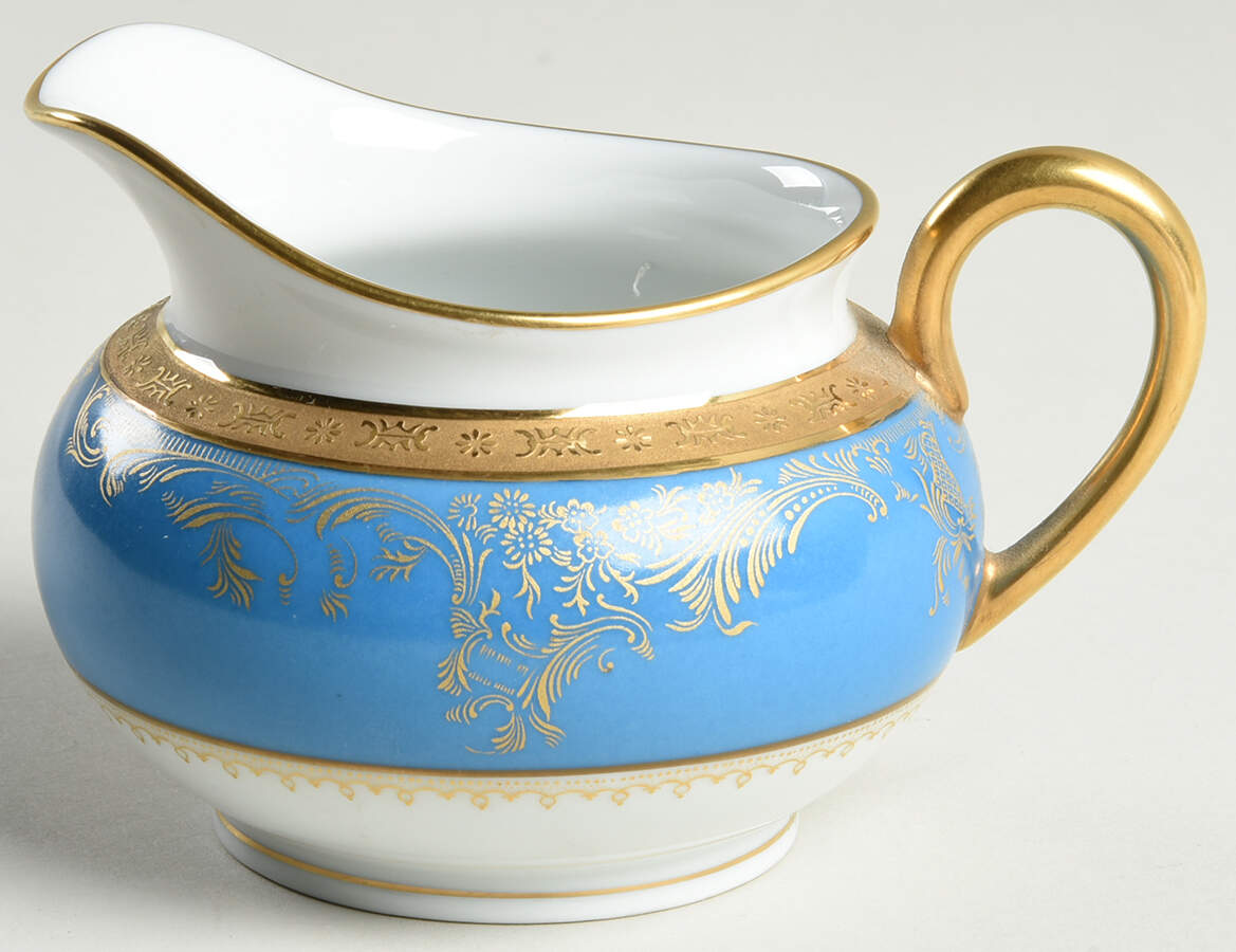 Pompadour Bleu (Powder Blue) Creamer by Haviland-1
