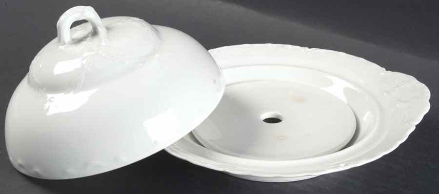 Ranson  Round Covered Butter with Strainer by Haviland-1