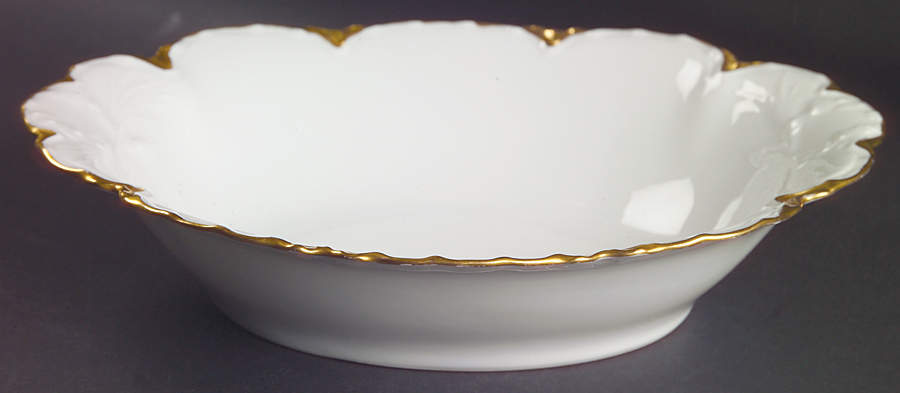 Ranson (Gold Trim) 10" Oval Vegetable Bowl by Haviland-1