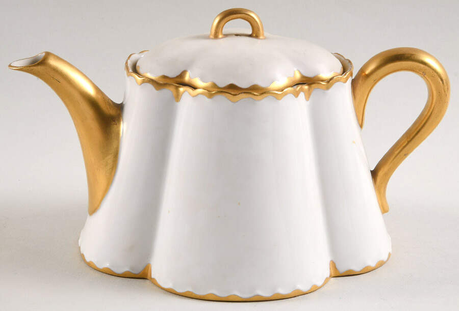 Ranson (Gold Trim) Mini Teapot & Lid by Haviland-1