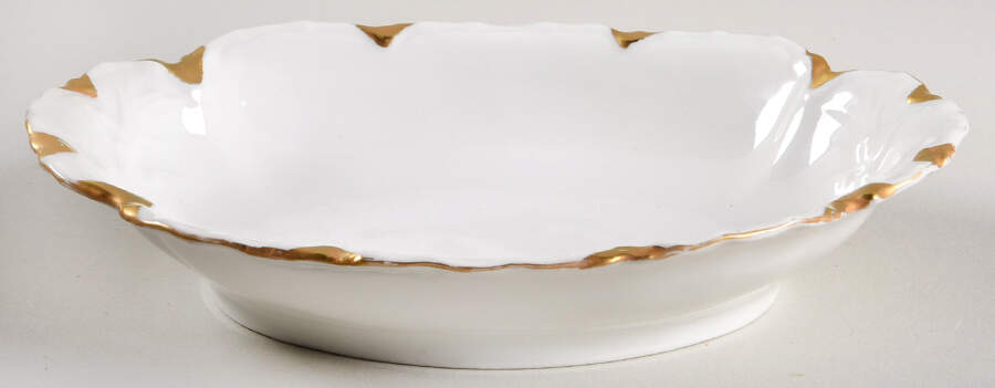 Ranson (Gold Trim) 7" Oval Vegetable Bowl by Haviland-1