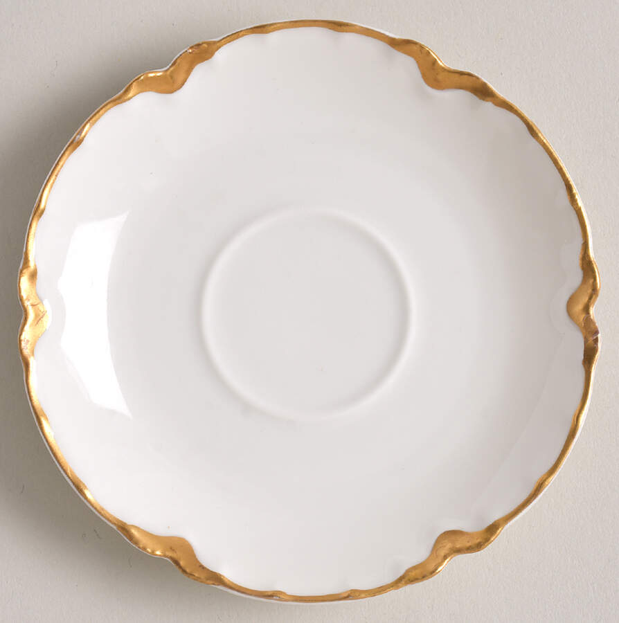 Ranson (Gold Trim) Saucer for Flat Demitasse Cup by Haviland-1