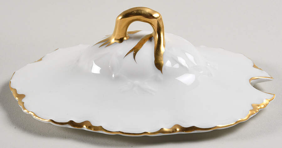 Ranson (Gold Trim) Lid for Gravy Boat by Haviland-1