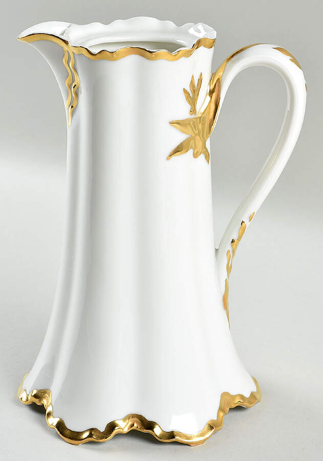 Ranson (Gold Trim) Chocolate Pot No Lid by Haviland-1