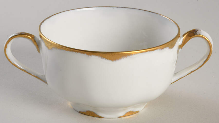 Ranson (Gold Trim) Bouillon Soup Bowl by Haviland-1