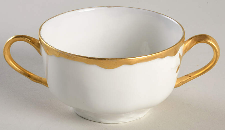 Ranson (Gold Trim) Bouillon Soup Bowl by Haviland-1
