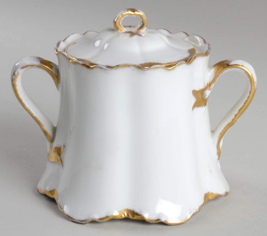 Ranson (Gold Trim) Sugar Bowl & Lid by Haviland-1