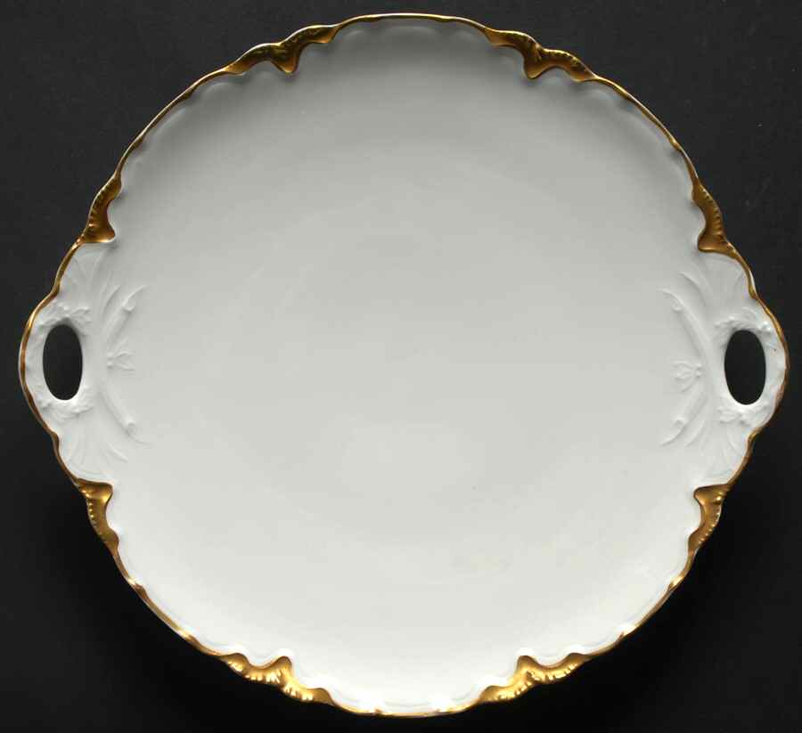 Ranson (Gold Trim) Handled Cake Plate by Haviland-1