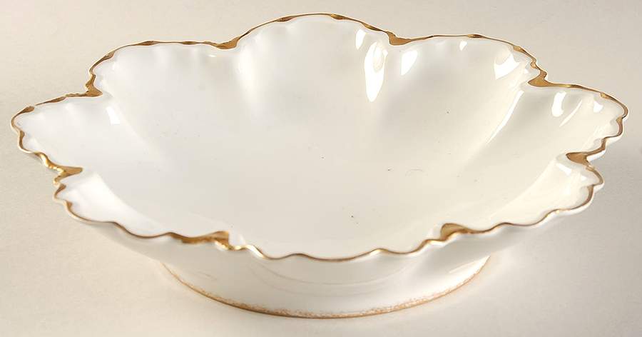 Ranson (Gold Trim) 9" Salad Serving Bowl by Haviland-1