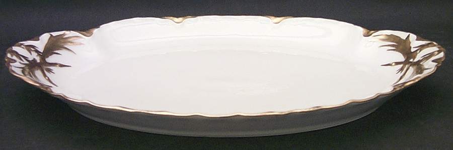 Ranson (Gold Trim) 13" Oval Serving Platter by Haviland-1