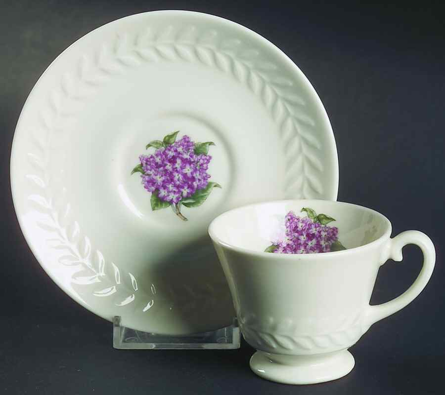 Regents Park Lilac Footed Demitasse Cup & Saucer Set by Haviland-1