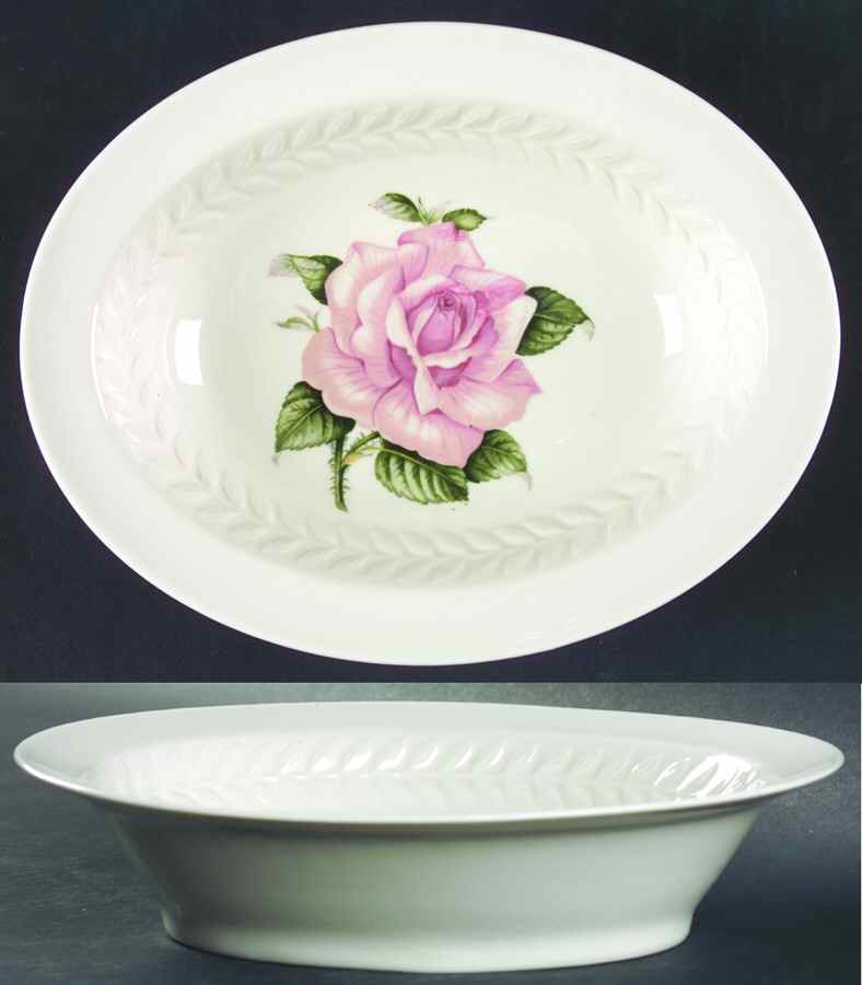 Regents Park Rose 9" Oval Vegetable Bowl by Haviland-1
