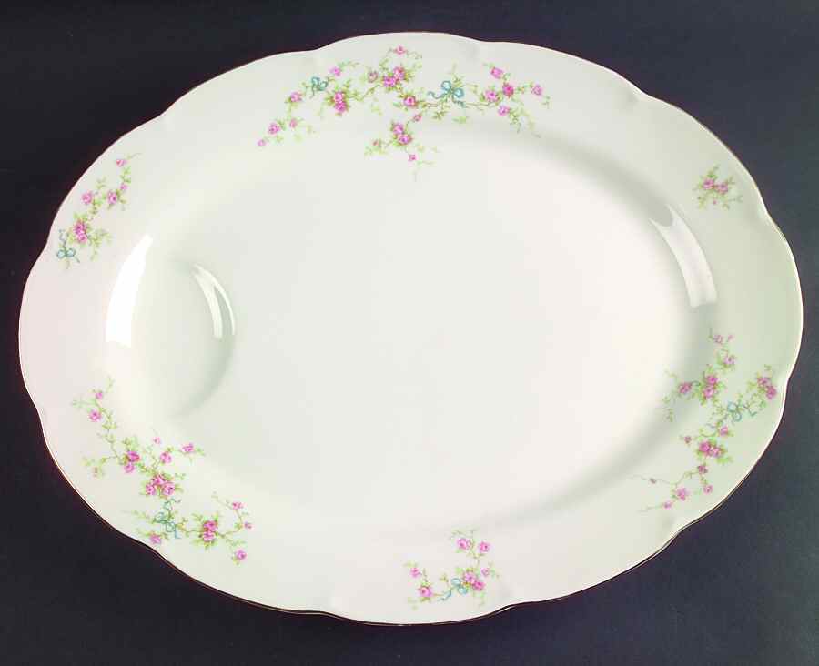 Rosanne 16" Oval Serving Platter by Haviland-1