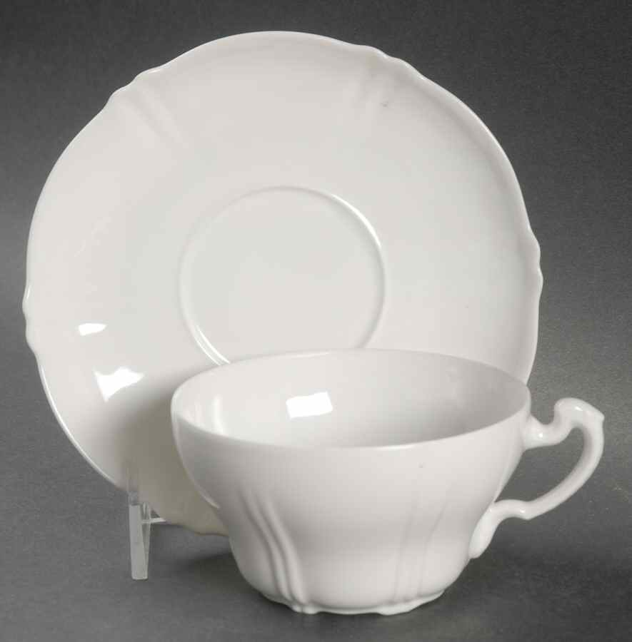 Saint Cloud Oversized Cup & Saucer Set by Haviland-1