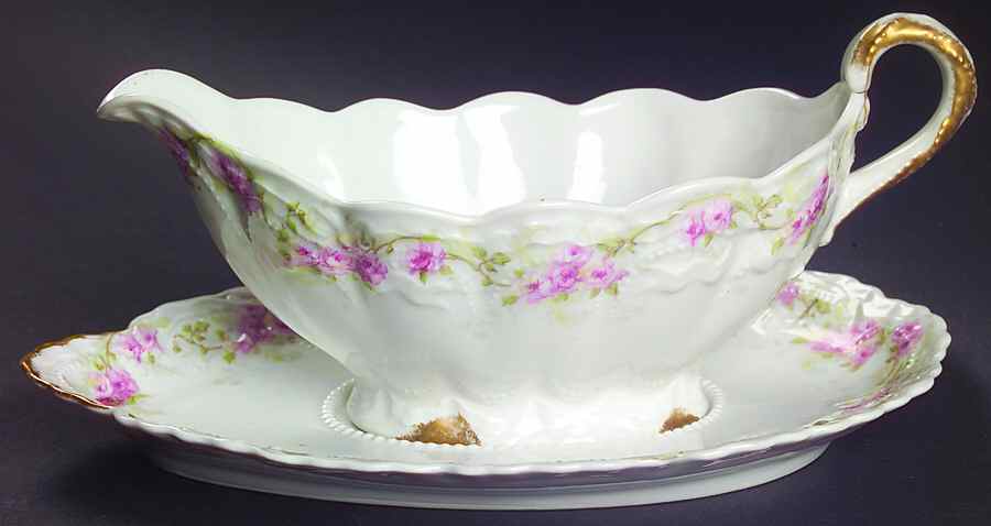 Schleiger 1098 Gravy Boat & Underplate by Haviland-1