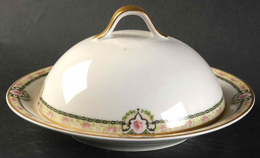 Schleiger 1257 Round Covered Butter by Haviland-1