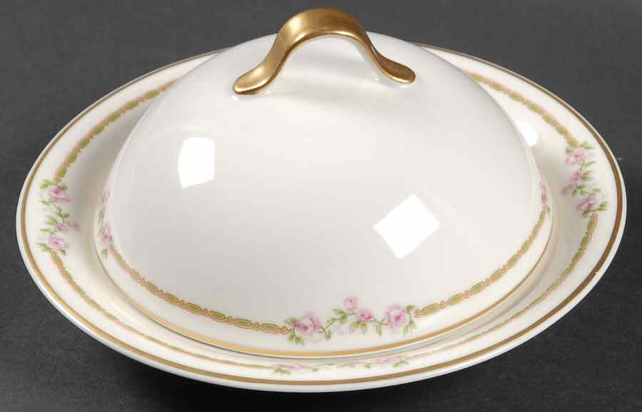 Schleiger 1264 Round Covered Butter by Haviland-1