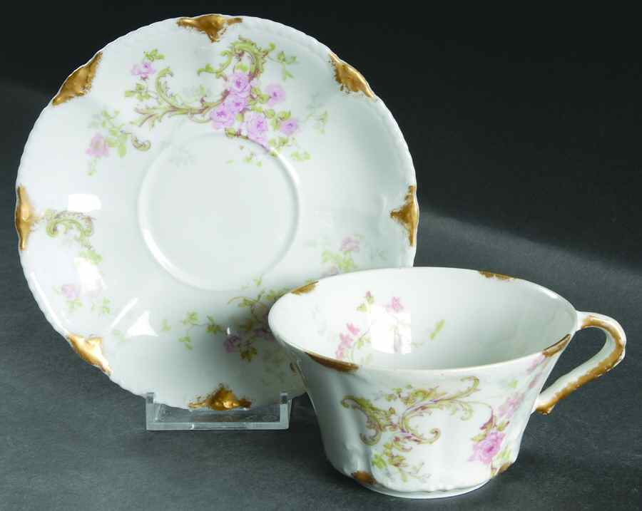 Schleiger 144 Flat Cup & Saucer Set by Haviland-1