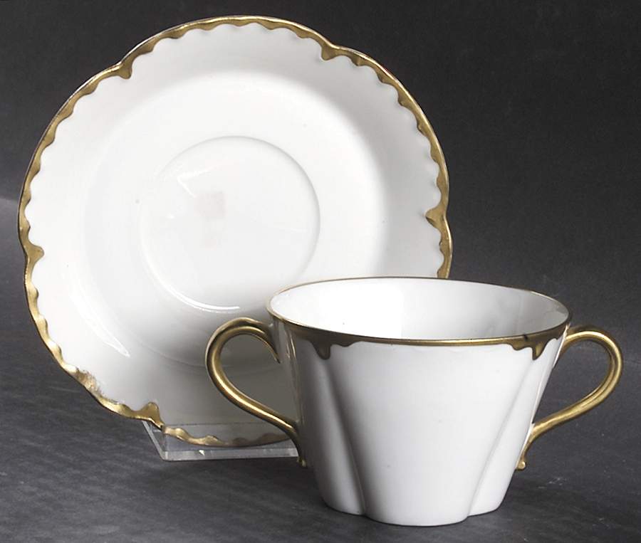 Schleiger 15 Flat Bouillon Cup & Saucer by Haviland-1
