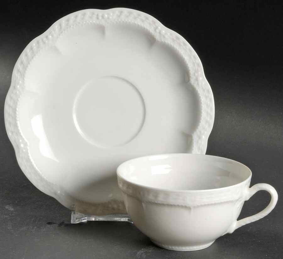 Schleiger 205 Flat Cup & Saucer Set by Haviland-1