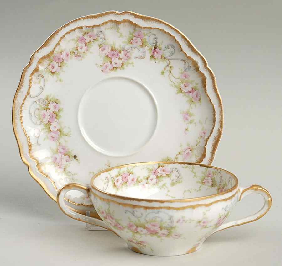 Schleiger 340 Flat Bouillon Cup & Saucer by Haviland-1