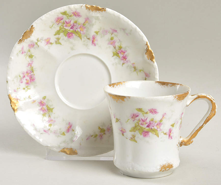 Schleiger 341D Flat Demitasse Cup & Saucer Set by Haviland-1