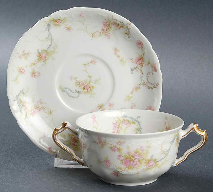 Schleiger 57 Flat Bouillon Cup & Saucer by Haviland-1