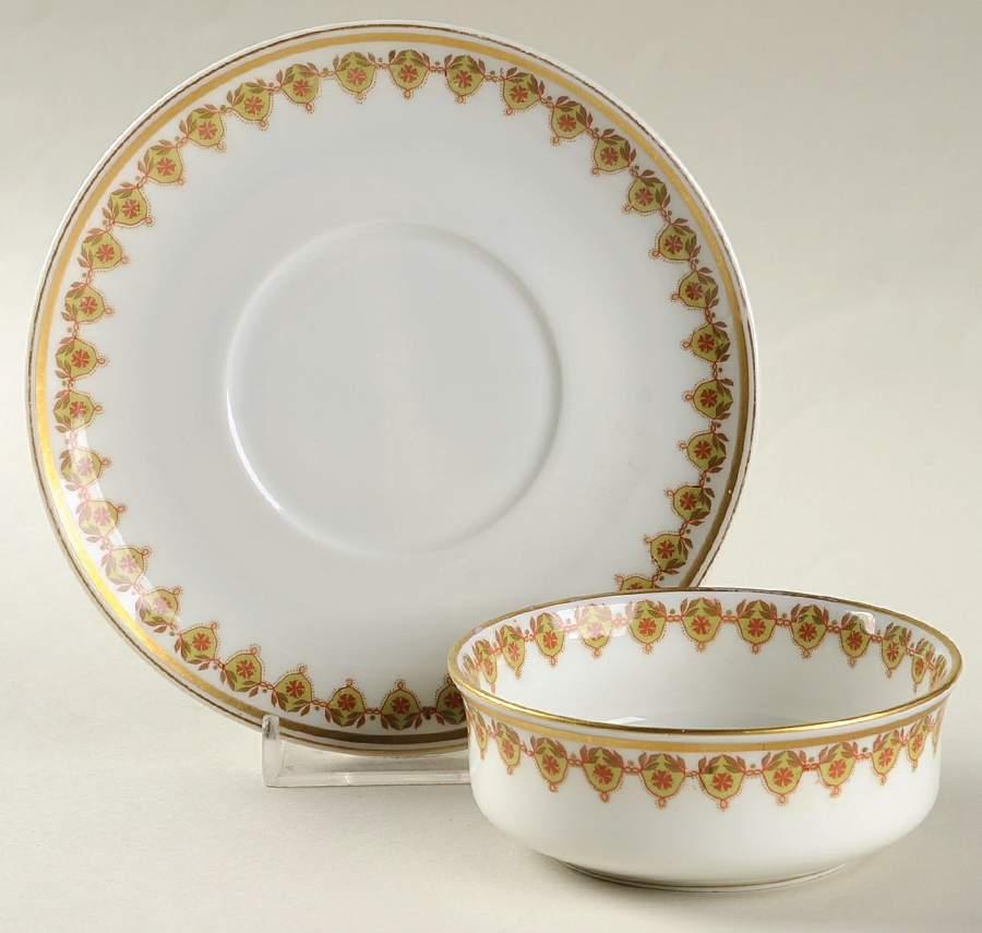 Schleiger 576 Ramekin & Saucer Set by Haviland-1