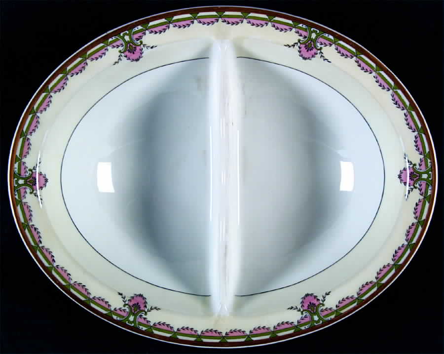 Schleiger 578 10" Oval Divided Vegetable Bowl by Haviland-1
