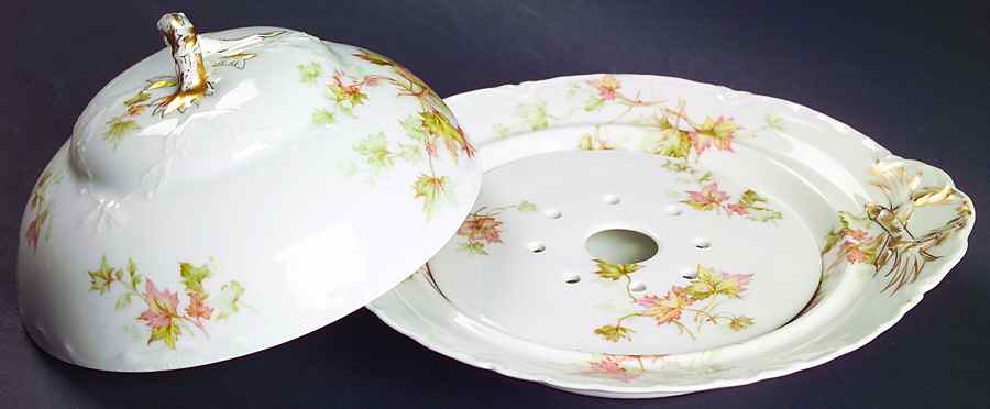 Schleiger 60A Round Covered Butter with Strainer by Haviland-1