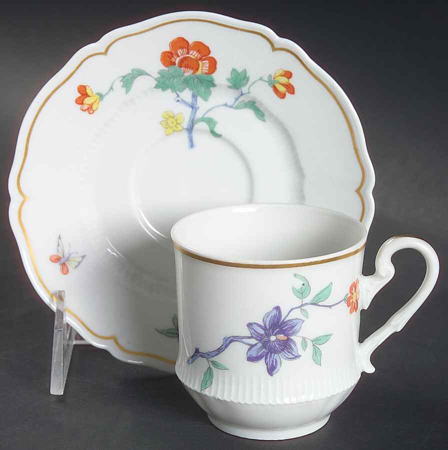 Shalimar Flat Demitasse Cup & Saucer Set by Haviland-1