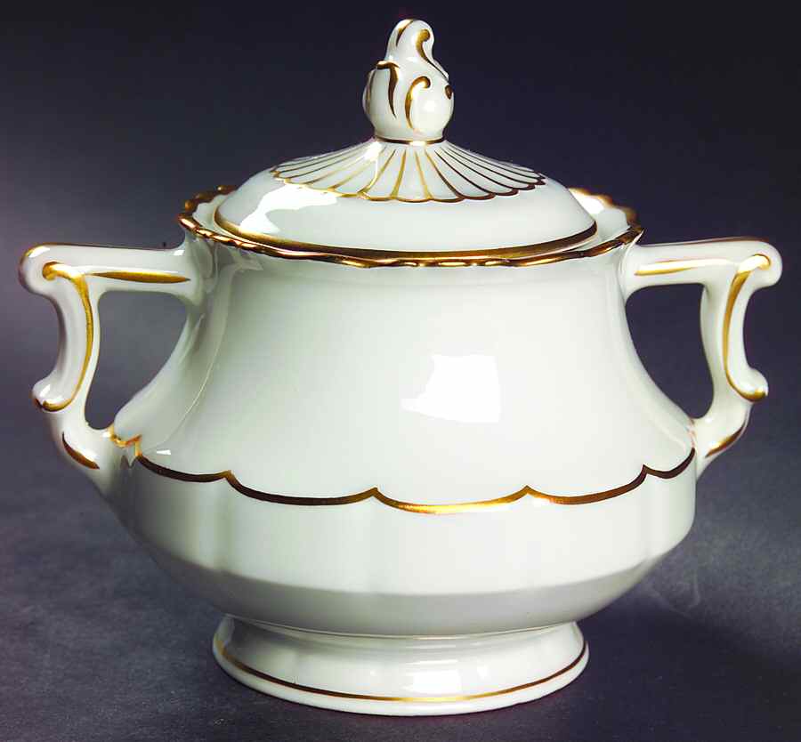 Sheraton (Louis XIV Shape) Sugar Bowl & Lid by Haviland-1
