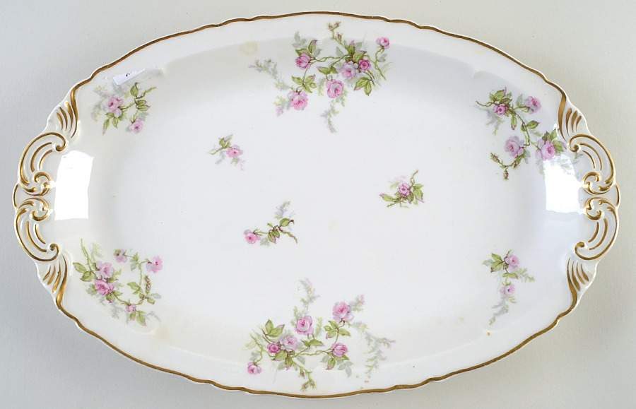 Sylvia White (Louis XIV, Newer) 16" Oval Serving Platter by Haviland-1