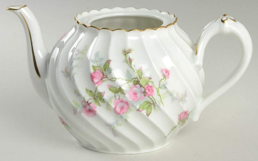 Sylvia White (Torse Shape) Teapot No Lid by Haviland-1