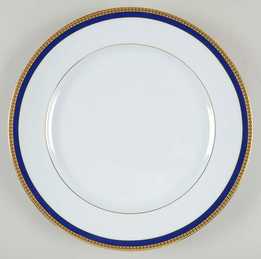 Symphonie Blue (Gold and Blue) 12" Chop Plate (Round Platter) by Haviland-1