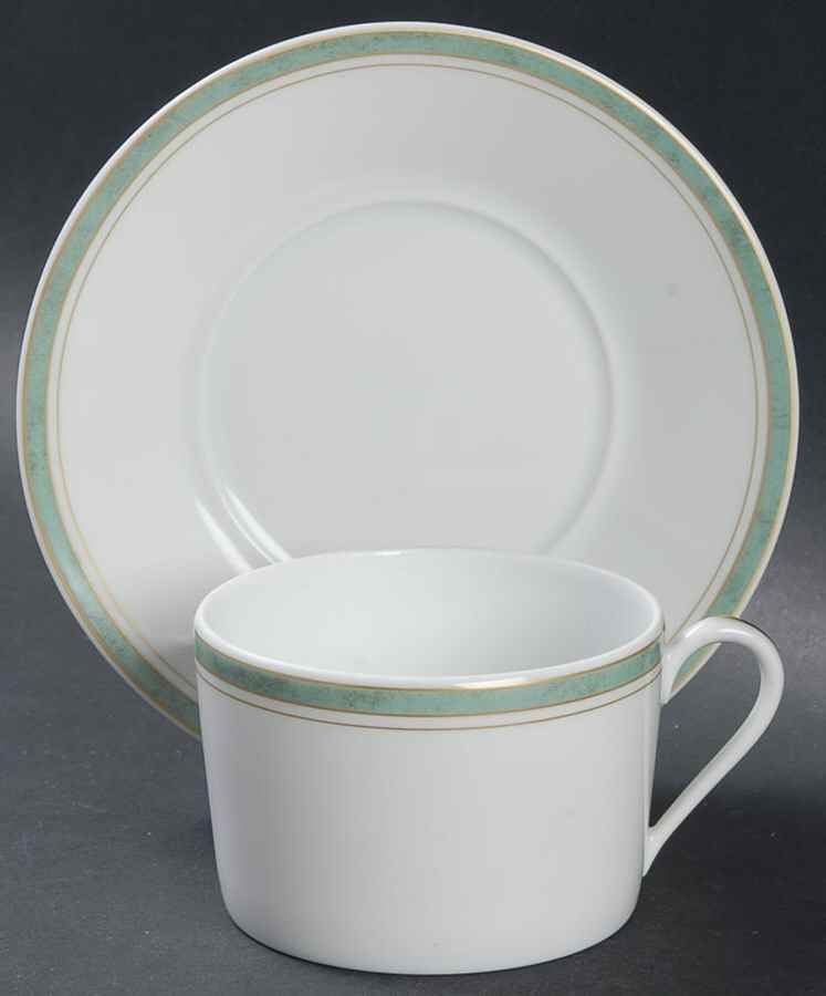 Toscane Veronese Flat Cup & Saucer Set by Haviland-1
