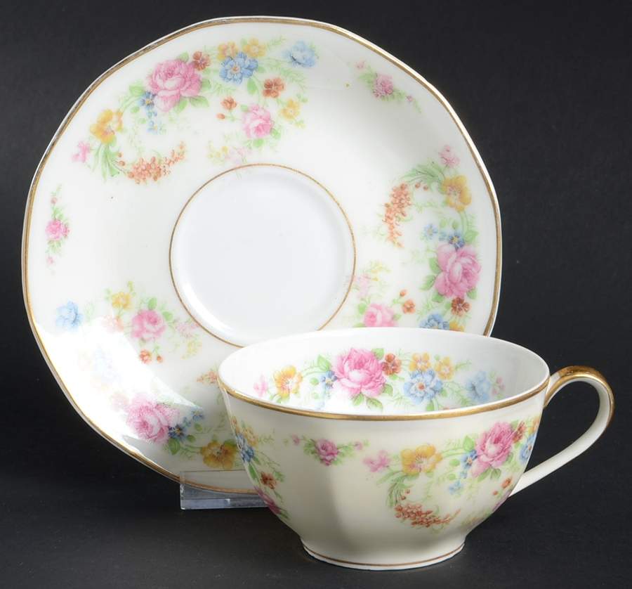 Toulons (Older) Flat Cup & Saucer Set by Haviland-1