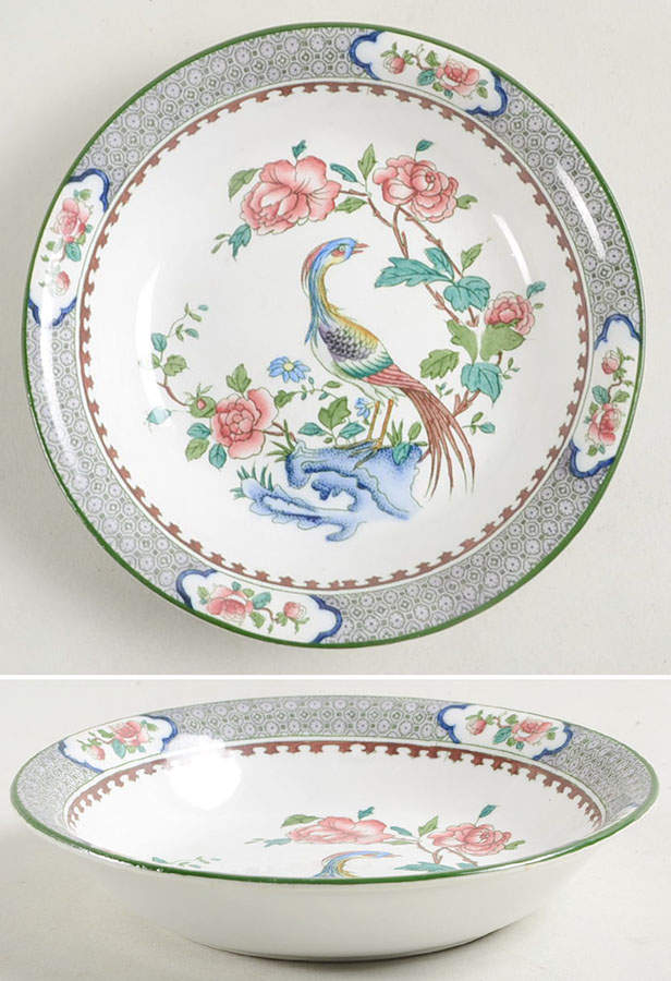 Rockery & Pheasant Fruit/Dessert (Sauce) Bowl by Sampson Hancock & Sons-1