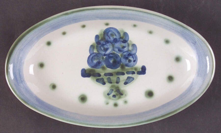 Bouquet 8" Oval Serving Platter by M A Hadley-1