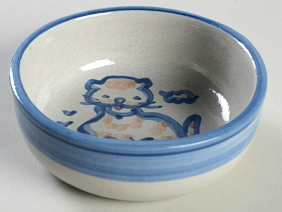 Country Scene Blue Fruit/Dessert (Sauce) Bowl by M A Hadley-1