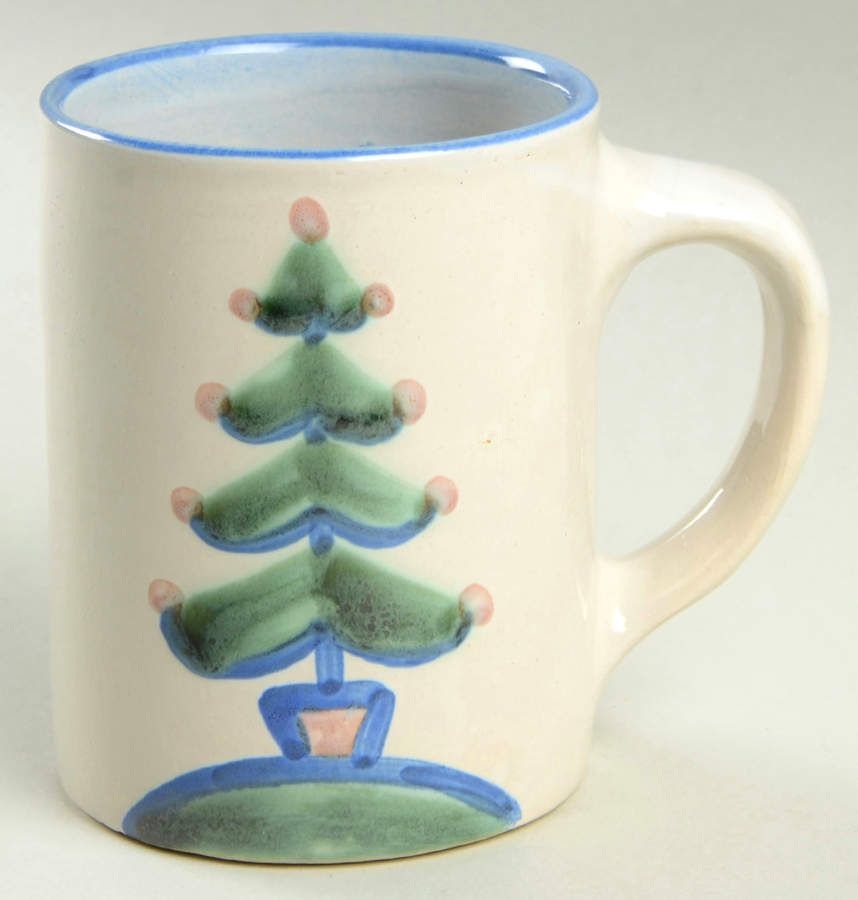 Country Scene Blue Mug by M A Hadley-1