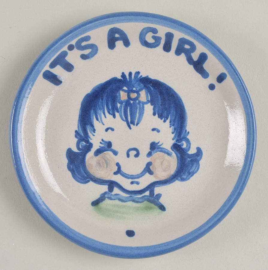 Country Scene Blue Coaster by M A Hadley-1