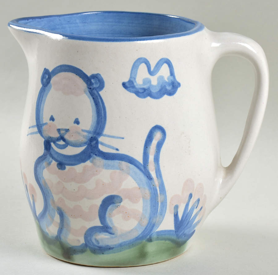 Country Scene Blue 24 Oz Pitcher by M A Hadley-1